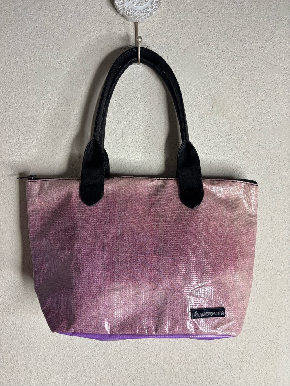 Rareform ella tote bag pink purple billboard sign material